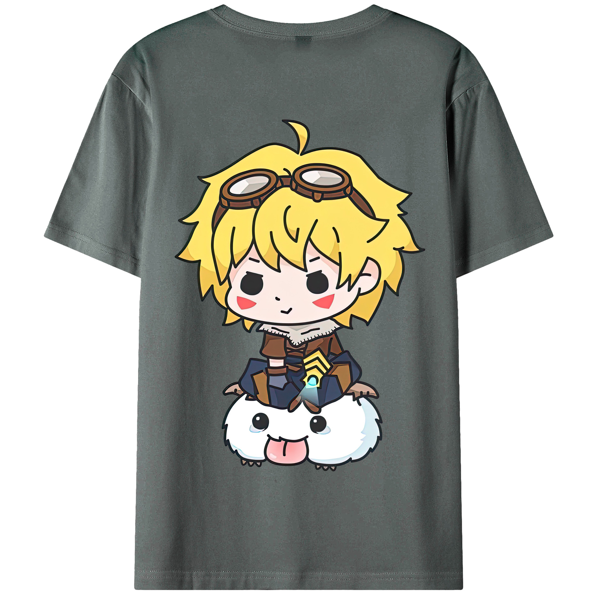 リーグ・オブ・レジェンド League of Legends LOL 綿100％半袖Tシャツ（背面プリント）